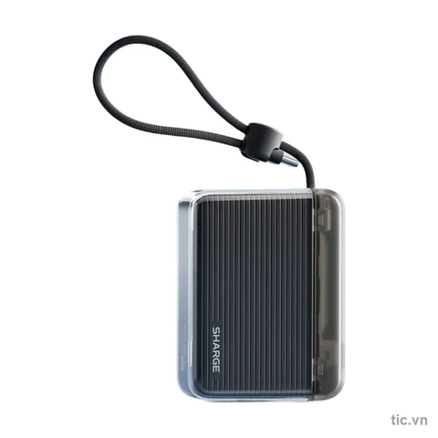 Sạc Dự Phòng Sharge Flow Go P4 10000mAh 22.5W Xanh Dương - Cáp Liền