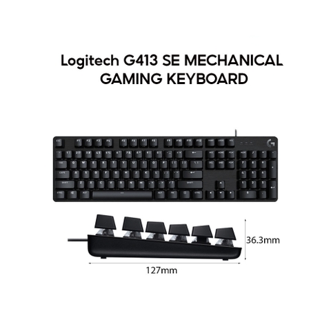 Bàn phím LOGITECH G413 TKL SE MECHANICAL GAMING – ĐEN (BLACK)