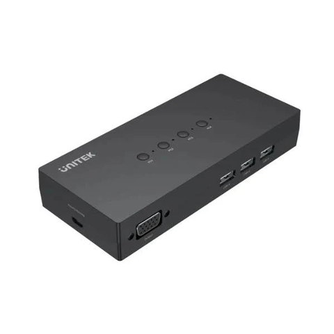 Bộ chuyển đổi 4-1 KVM VGA+ USB 2.0 UNITEK U-8710ABK