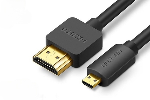 Cáp Micro HDMI 2M Chuẩn D to HDMI chuẩn A Chính hãng Ugreen 30103 | Hàng chính hãng