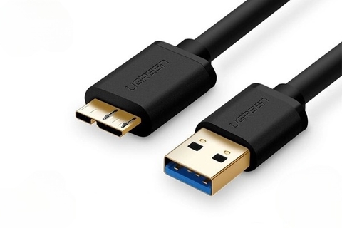 Cáp USB 3.0 to Micro B 1.5M Ugreen 10842 cho HDD 2,5 inch mạ vàng | Hàng chính hãng