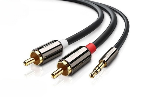 Dây loa 1 ra 2 đầu hoa sen (RCA) dài 3m cao cấp Ugreen 10590 | Hàng chính hãng