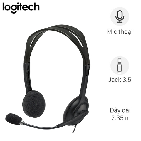Tai nghe Logitech H110 | Hàng chính hãng