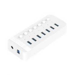 Bộ chia USB HUB 7 cổng USB 3.0 với các công tắc riêng lẻ CT2U3-7AB-WH | Hàng chính hãng