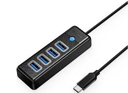 Bộ chia USB HUB TypeC sang 4 cổng USB3.0 HUB PW4U-C3-015-BK-EP | Hàng chính hãng