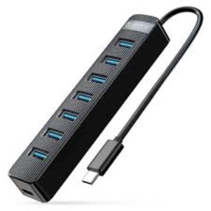 Bộ chia Type C ra 7 cổng USB 3.0 TWC3-7A-BK-EP | Hàng chính hãng