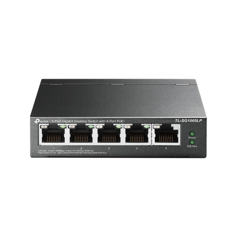 Switch Để Bàn 5 Cổng Gigabit với 4 Cổng PoE+ TP-Link TL-SG1005LP | Hàng chính hãng