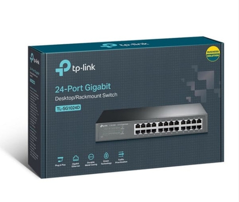 Switch 24 Cổng Gigabit 1000Mbps (Vỏ Kim Loại) TP-Link TL-SG1024D | Hàng chính hãng