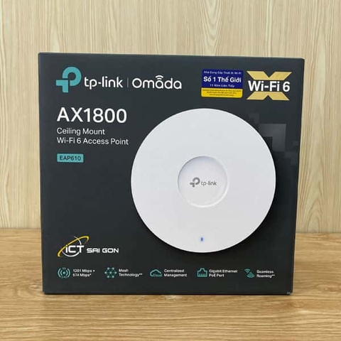 Access Point Wi-Fi 6 Gắn Trần AX1800 TP-LINK EAP610