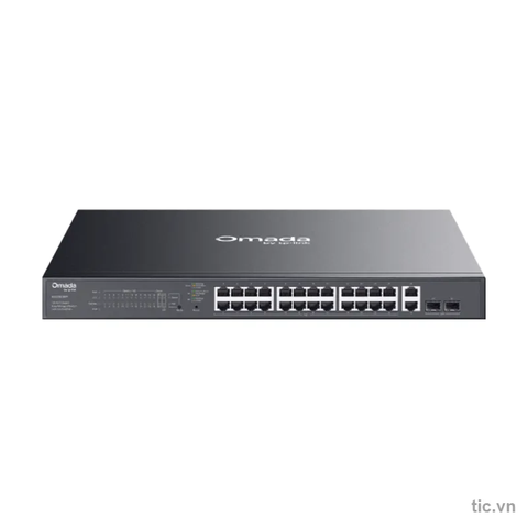 Switch PoE Omada 28 cổng Gigabit TP-Link ES228GMP 24 cổng PoE+ 384W Chính Hãng