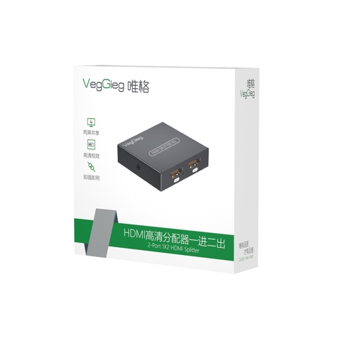 Bộ chia HDMI 1 ra 2 V-HD06 Veggieg | Hàng chính hãng
