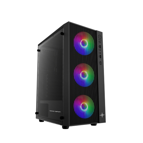 Vỏ Case Gaming KENOO ESPORT AF13-3F Đen - Case Gaming sẵn 3 FAN