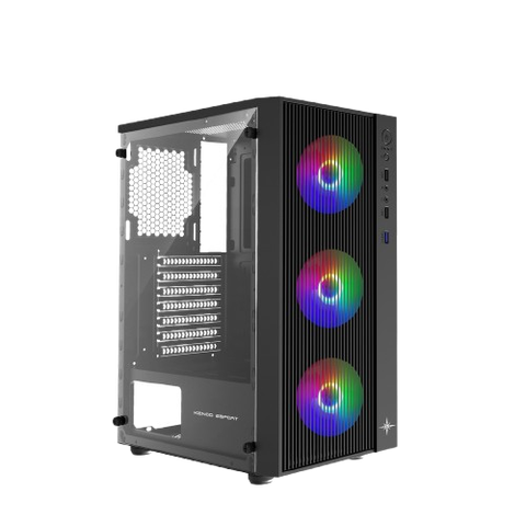 Vỏ Case Gaming KENOO ESPORT AF13-3F Đen - Case Gaming sẵn 3 FAN