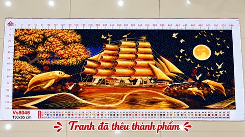 Tranh thành phẩm Thuận buồm xuôi gió VS8046, kích thước 130x65 cm
