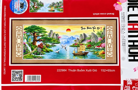 Tranh thêu Thuận buồm xuôi gió 222984, kích thước 152 x 65 cm