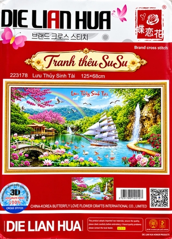 Tranh thêu Thuận buồm xuôi gió 223178, kích thước 125 x 68 cm