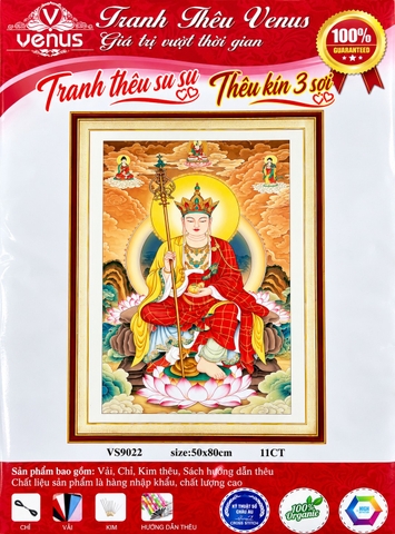 Tranh thêu kín Địa tạng vương VS9022, kích thước 50 x 80 cm