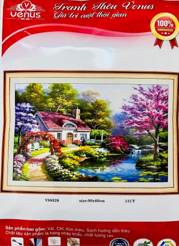 Tranh thêu kín Tổ ấm bình yên VS8328, kích thước 90x60cm