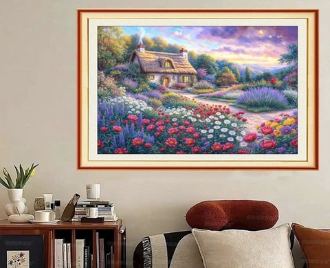 TRANH THÊU KÍN PHONG CẢNH YÊN BÌNH VS9149, KÍCH THƯỚC 67 x 87 cm