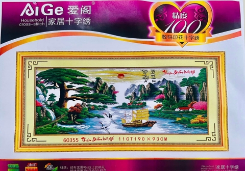 Tranh thêu Thuận buồm xuôi gió 60335, kích thước 190x 85 cm