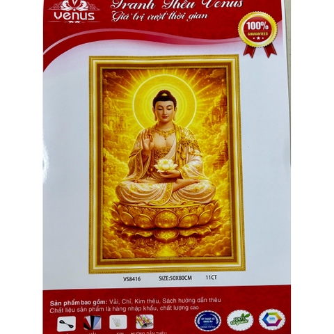 Tranh thêu kín Phật a di đà VS8416, kích thước 50 x 80 cm