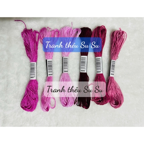 Chỉ thêu cotton theo mã DMC, mã từ 3607 đến 3689 (2 sản phẩm shop mới gửi hàng ạ)