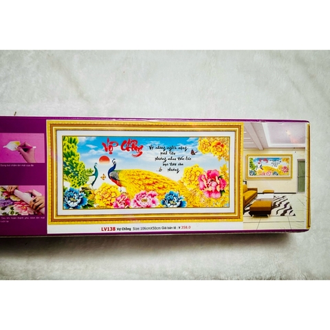 Tranh đá chưa đính, khách mua về tự đính ạ