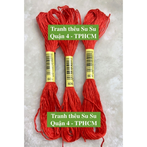 [HCM] 1 tép chỉ thêu cotton theo mã theo hệ DMC, mã từ 600 đến 699