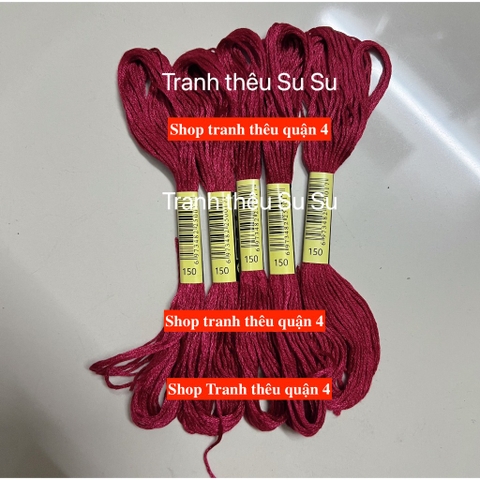 Mã từ 150 đến 169 (giá 1 tép) chỉ thêu cotton theo mã theo hệ DMC