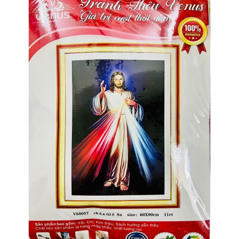 Tranh thêu kín Lòng chúa thương xót VS8057, kích thước 60 x 90 cm