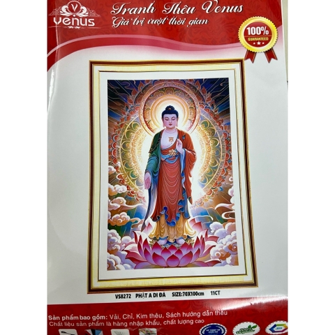 Tranh thêu kín Phật a di đà VS8272, kích thước 70x100cm
