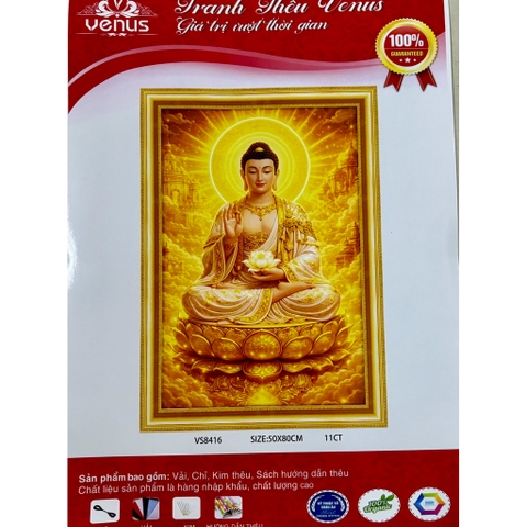 Tranh thêu kín Phật a di đà VS8416, kích thước 50 x 80 cm