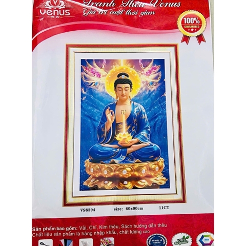 Tranh thêu kín Phật a di đà ngồi VS8394, kích thước 60 x 90 cm