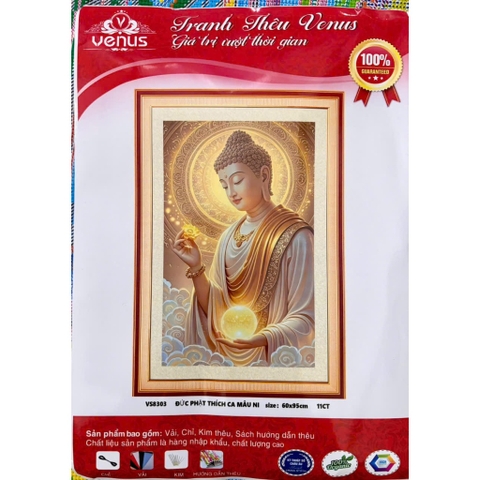 Tranh thêu kín Đức phật VS8303, kích thước 60 x 95 cm