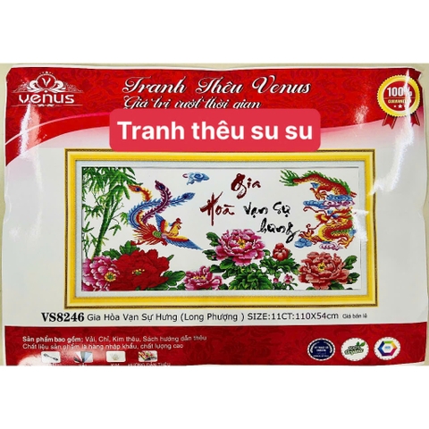 Tranh thêu chữ thập Gia hoà vạn sự hưng VS8246, kích thước 110 x 54 cm