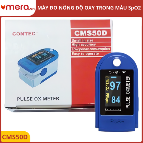 Máy Đo SpO2 Kẹp Ngón Tay, Nhịp Tim (Màn Hình OLED Xoay 4 Chiều, Chính Xác) - CONTEC CMS50D