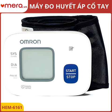 Máy Đo Huyết Áp Cổ Tay Tự Động Omron HEM-6161 (Thiết Kế Mini, Di Động Cao)
