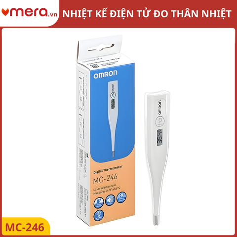 Nhiệt Kế Điện Tử Omron MC-246 (Đầu Cứng, Chống Nước) - Thay Thế Hoàn Hảo Nhiệt Kế Thủy Ngân