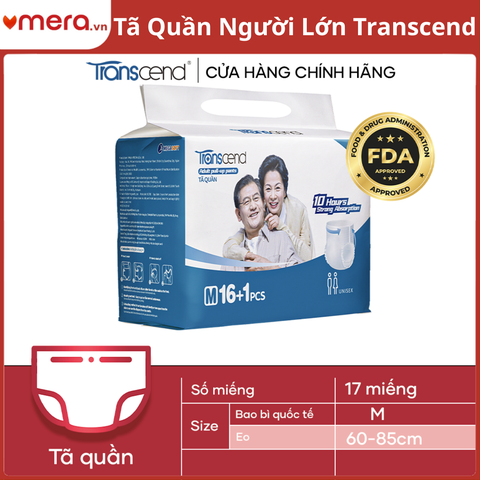 Tã Quần Người Lớn Transcend - Mặc Như Đồ Lót, Thấm Hút 10H