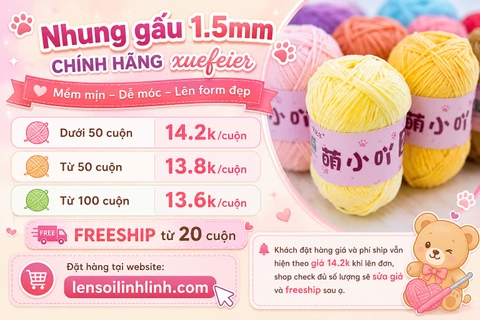 Nhung Gấu MINI 1.5mm Hãng Xuefeier