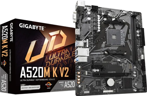 Mainboard Gigabyte A520M K V2 (AMD A520/ Socket AM4/ M-ATX/ 2 khe ram)