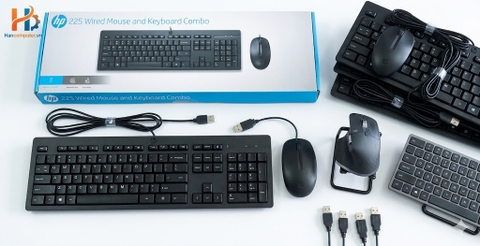Bộ Bàn Phím Chuột HP 225 TPA-P001K/M USB Black Chính Hãng Giá Rẻ