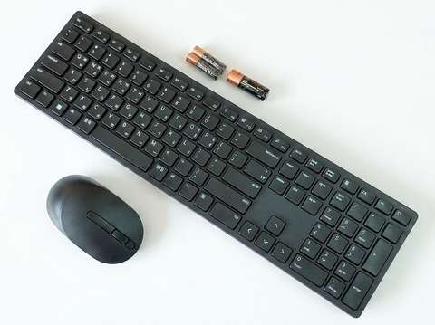 Bộ bàn phím chuột tiếng Hàn không dây DELL KM5221 Black- ENG-KOR -Wireless