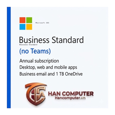 Phần mềm Office Microsoft 365 Business Standard – No Team (1 User/ 5 Thiết Bị/ 12 tháng)