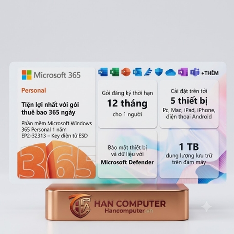 Phần mềm Office Microsoft 365 Personal 1 năm EP2-32313 – Key điện tử ESD