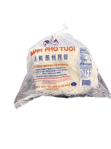 Sincere Orient Food, Fresh Rice Stick Noodle, Banh Pho Tuoi, 4.5kg