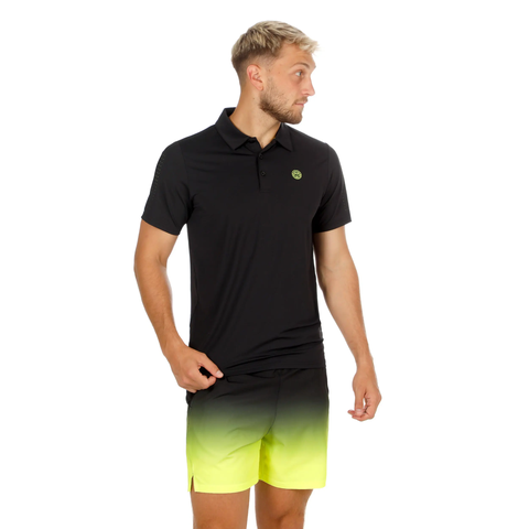 Áo Bidi Badu tay ngắn thể thao tennis/pickleball nam Night Flash Polo Black  BB110057-200