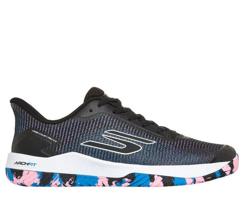 Giày Pickleball Nam Skechers Pickleball Viper Court Pro 2.0 Black / Blue / Pink