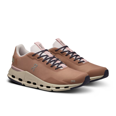 Giày Chạy Bộ Nữ On Running Cloudnova Form Rose | Brown - OUTLET