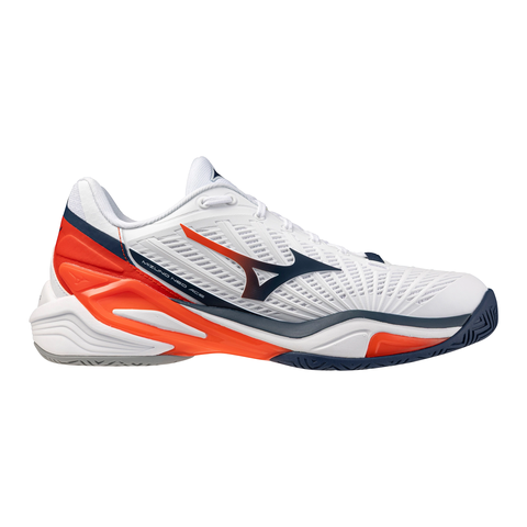 Giày Tennis / Pickleball UNISEX Mizuno White/Insignia Blue/Orange